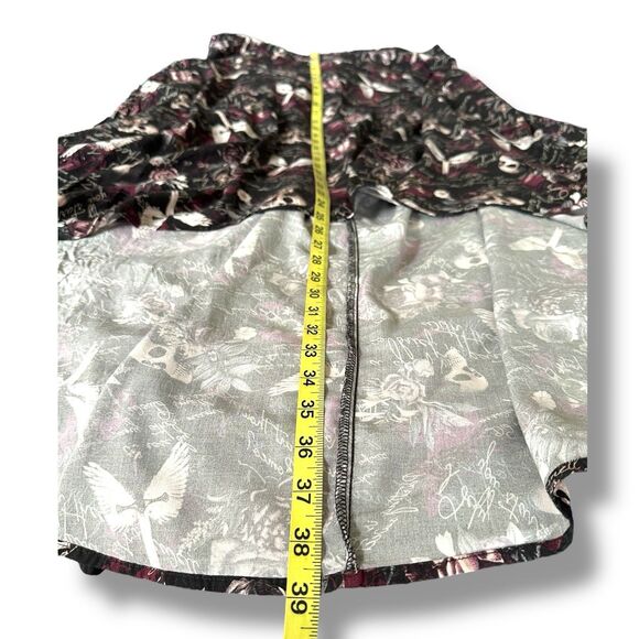 Thorn & Fable High Low Skirt Skull Print Whimsy Goth 1X Romeo Juliet Quotes - Picture 8 of 8